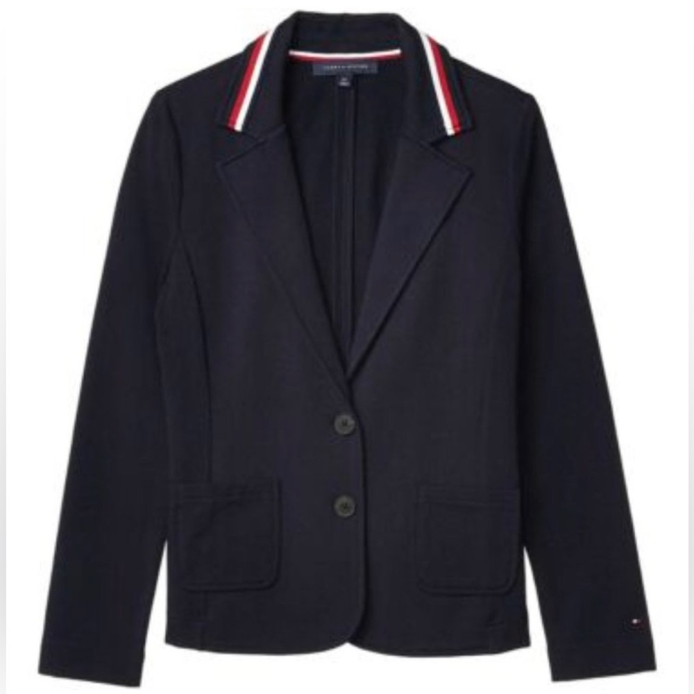 Tommy Hilfiger Women's French Terry Blazer Navy NWT